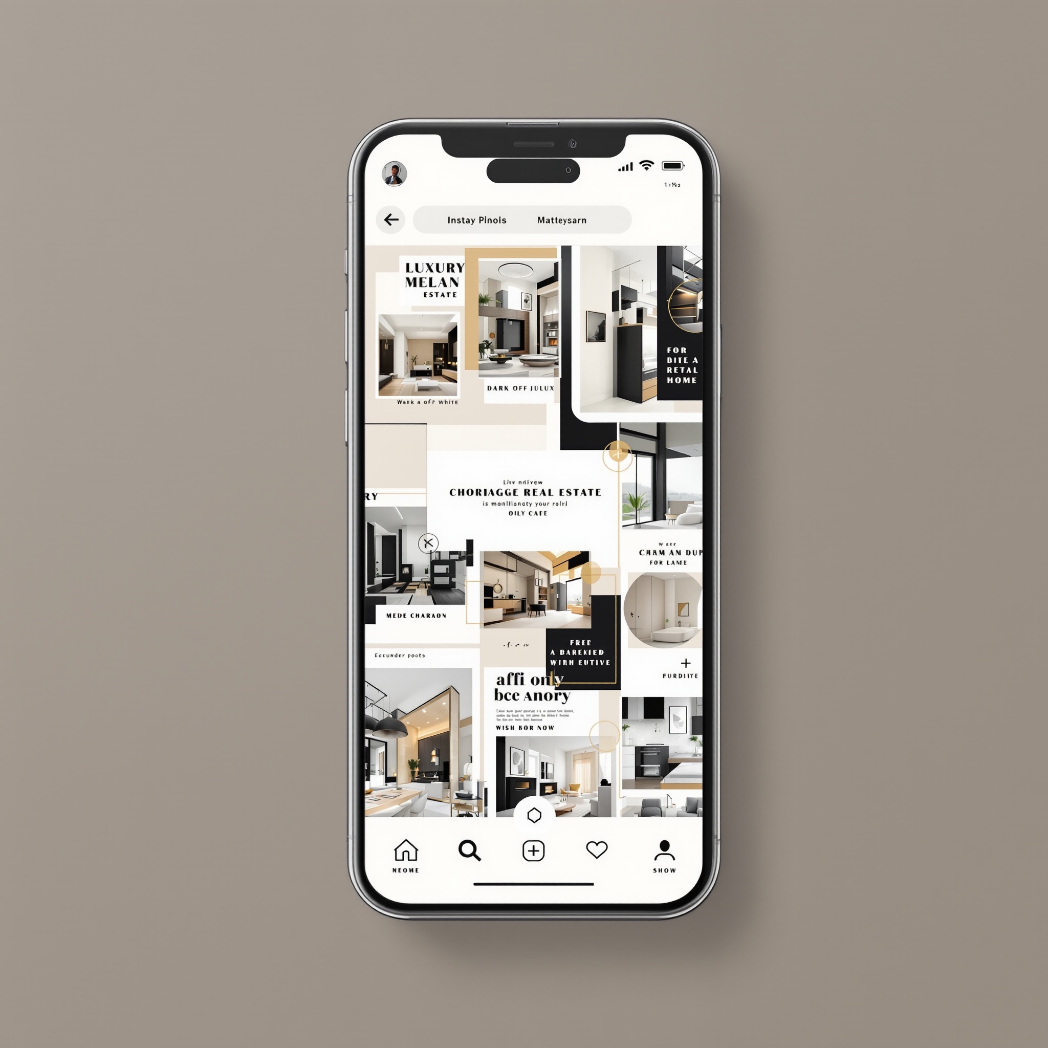 Instagram feed mockup
