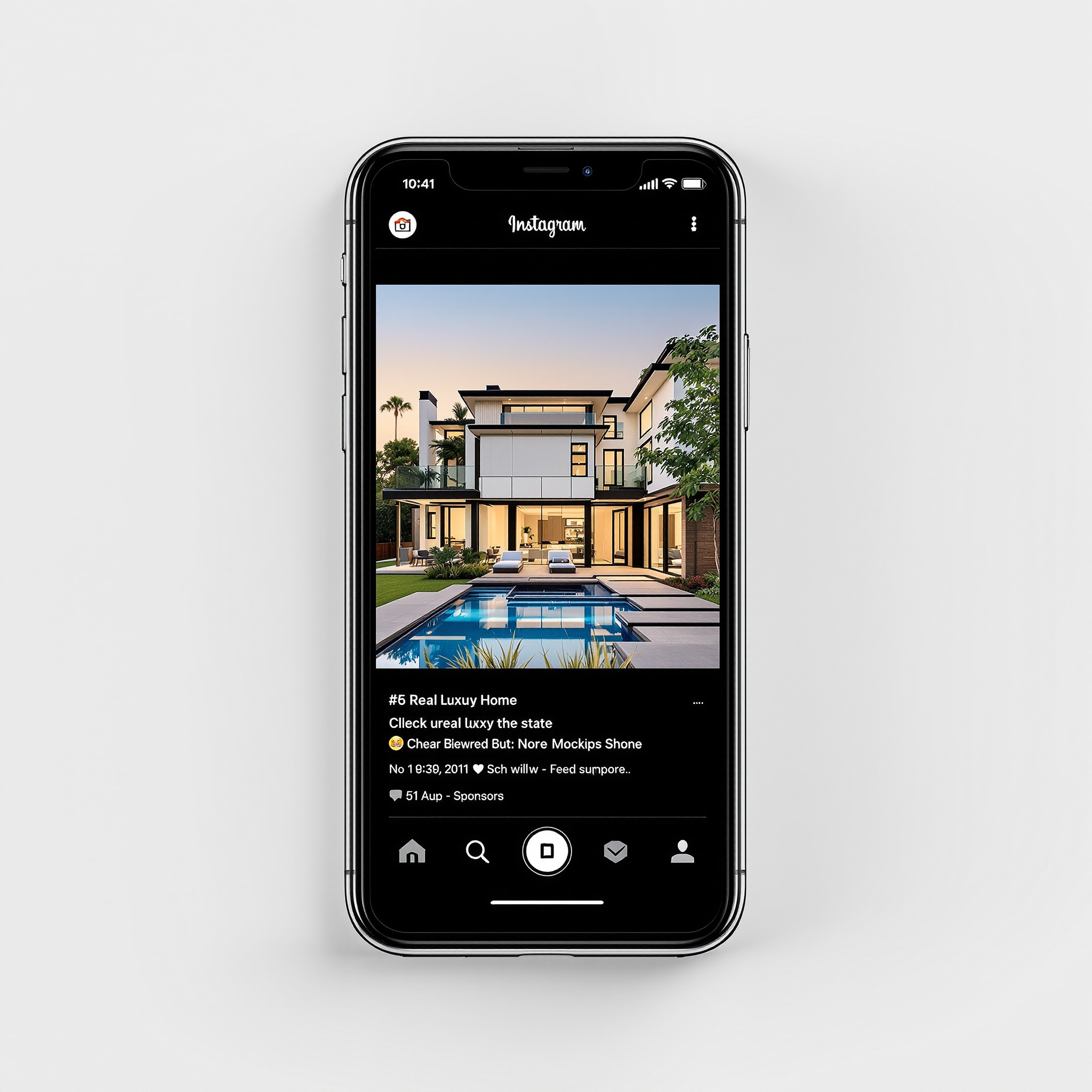 Instagram real estate ad mockup