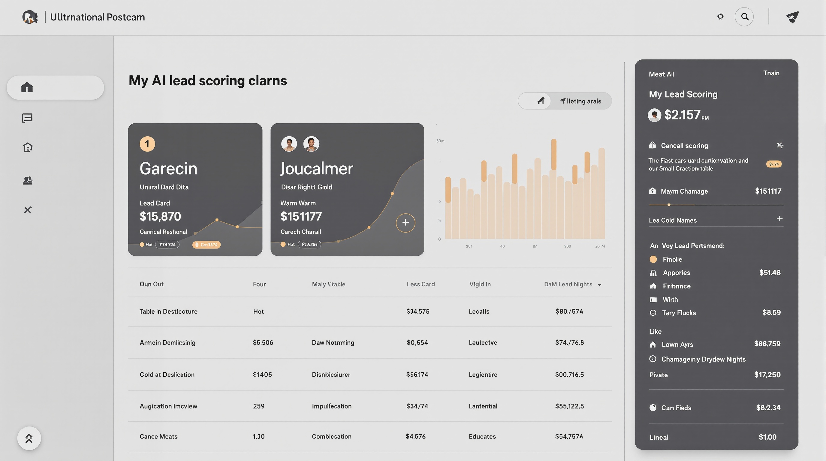 AI scoring dashboard