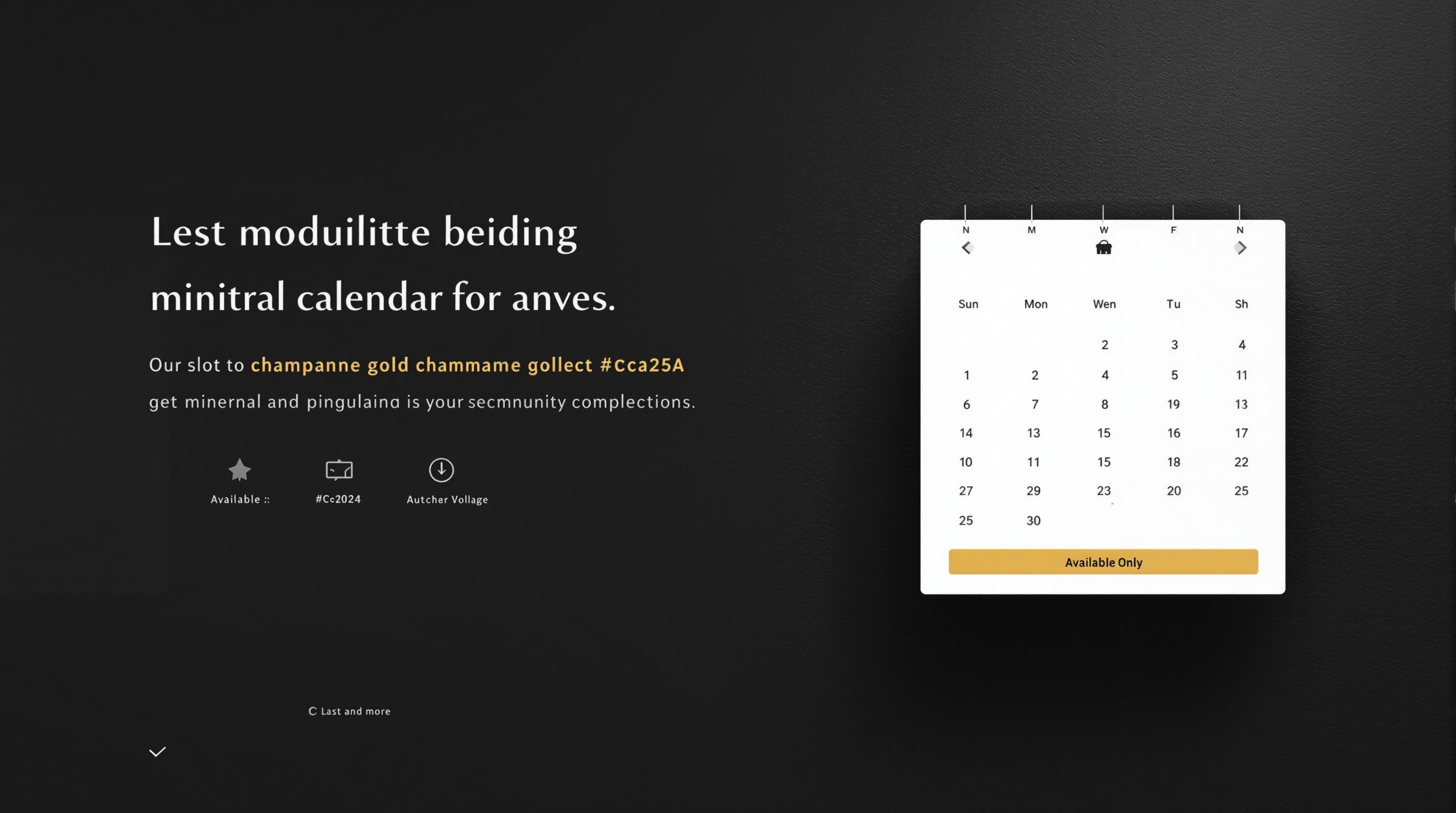 Calendar booking mockup